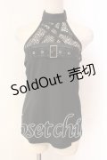 Qutie Frash / ホルターキャミ  ブラック O-25-12-22-005-QU-TO-IG-OS