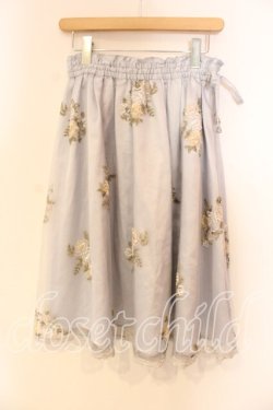 画像1: axes femme / ローズ刺繍チュールスカート  グレー O-25-12-22-071-AX-SK-IG-OS