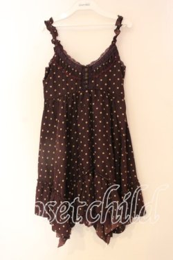 画像1: axes femme / ドット柄チュニック M パープル O-25-12-22-1008-AX-OP-IG-OS