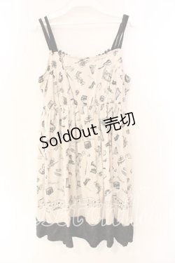 画像2: axes femme / 楽器柄キャミワンピース M ベージュ O-25-12-22-1013-AX-OP-IG-ZT525