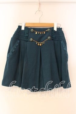 画像1: axes femme / チャーム付タックスカート M Bグリーン O-25-12-22-1014-AX-SK-IG-OS