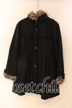 画像1: axes femme / BackフリルAラインコート ｍ クロ O-25-12-22-1002-AX-CO-IG-OS