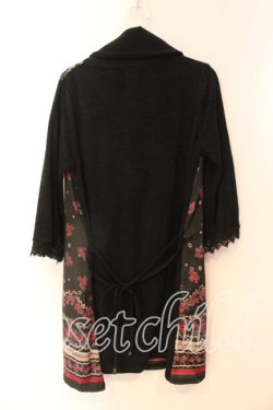 画像2: axes femme / ハイネックスカーフ柄チュニック ｍ クロ O-25-12-22-1015-AX-OP-IG-OS