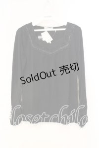 axes femme / 袖口ボタンインナープルオーバー M クロ O-25-12-22-1018-AX-TO-IG-OS