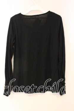 画像2: axes femme / 袖口ボタンインナープルオーバー M クロ O-25-12-22-1018-AX-TO-IG-OS