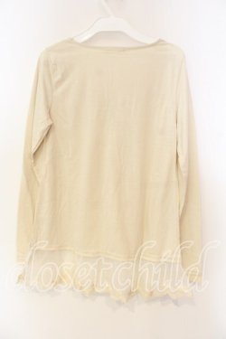 画像2: axes femme / 胸元ビジューロングインナープルオーバー M 生成り O-25-12-22-1019-AX-TO-IG-OS