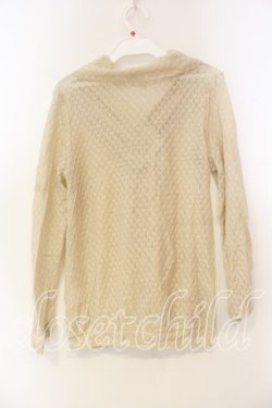 画像2: axes femme / レース配色透かし編みニット M アイボリー O-25-12-22-1022-AX-TO-IG-OS