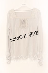 axes femme / レースアップインナープルオーバー M アイボリー O-25-12-22-1024-AX-TO-IG-ZT525