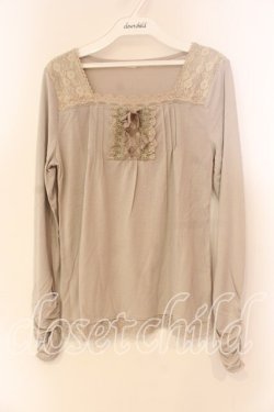 画像1: axes femme / レースアップインナープルオーバー M アイボリー O-25-12-22-1024-AX-TO-IG-OS