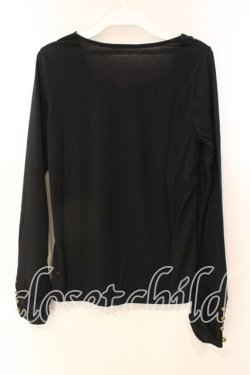 画像2: axes femme / レース配色カットソー M クロ O-25-12-22-1025-AX-TO-IG-OS