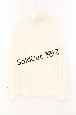 画像2: axes femme / レースボタン使いプチネックカットソー M アイボリー O-25-12-22-1026-0-TO-IG-ZT525