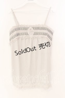 画像1: axes femme / ジャガードラインキャミソール  アイボリー O-25-12-22-1027-AX-TO-IG-ZT525