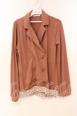 画像1: axes femme / ジャケットレイヤー風プルオーバー M オレンジ系 O-25-12-22-1028-AX-TO-IG-OS