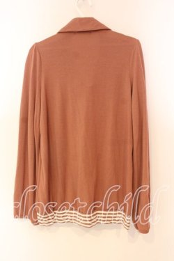 画像2: axes femme / ジャケットレイヤー風プルオーバー M オレンジ系 O-25-12-22-1028-AX-TO-IG-OS