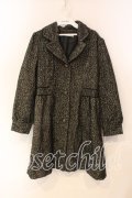 axes femme / ツイードワンピ風コート M クロ O-25-12-22-1003-AX-CO-IG-ZT-CO043