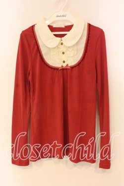 画像1: axes femme / 重ね着風カットソー M アカ×オフ O-25-12-22-1031-AX-TO-IG-OS