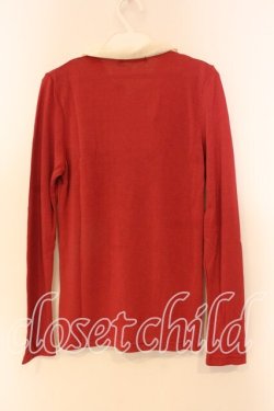 画像2: axes femme / 重ね着風カットソー M アカ×オフ O-25-12-22-1031-AX-TO-IG-OS