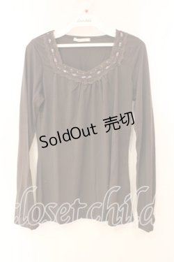 画像1: axes femme / はしごレースプルオーバー M ブラウン O-25-12-22-1032-AX-TO-IG-ZT525