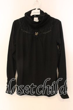 画像1: axes femme / 胸元ビジュータートル M クロ O-25-12-22-1034-AX-TO-IG-OS