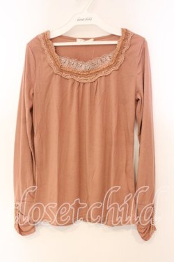 画像1: axes femme / パール使いインナープルオーバー  ピンク O-25-12-22-1035-AX-TO-IG-OS