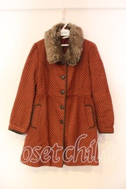 画像1: axes femme / ドット柄ワンピコート M オレンジ O-25-12-22-1004-AX-CO-IG-OS