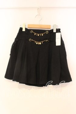 画像1: axes femme / チャーム付タックスカート M クロ O-25-12-22-1043-AX-SK-IG-OS