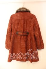 画像2: axes femme / ドット柄ワンピコート M オレンジ O-25-12-22-1004-AX-CO-IG-ZTC043 (2)