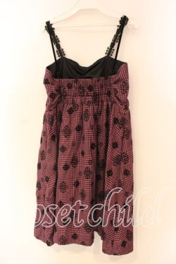 画像2: axes femme / 千鳥格子フロッキーワンピース  ピンク×クロ O-25-12-22-1044-AX-OP-IG-OS