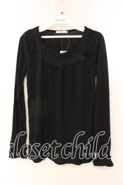 画像1: axes femme / パール使いインナープルオーバー M クロ O-25-12-22-1046-AX-TO-IG-OS