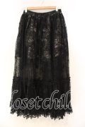 Qutie Frash / メッシュロングスカート  ブラック O-25-12-22-078-QU-SK-IG-OS