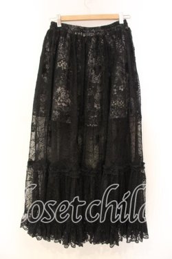 画像4: Qutie Frash / メッシュロングスカート  ブラック O-25-12-22-078-QU-SK-IG-OS