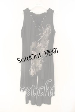 画像1: Qutie Frash / 気楡茶閃洸 Aラインチュニック  ブラック O-25-12-22-081-QU-OP-IG-OS