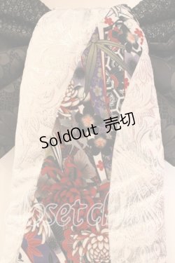 画像2: Qutie Frash / 飾り帯  ブラック×オフホワイト O-25-12-22-082-QU-ZA-IG-OS