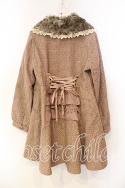 画像2: axes femme / キラキラツイードコート M ピンクベージュ O-25-12-22-087-AX-CO-IG-OS