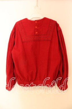 画像3: STREET ORGAN / レース使い起毛トップス M アカ O-25-12-22-090-EL-TO-OW-OS