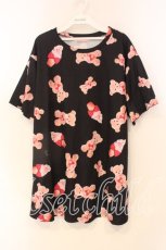 画像1: Princess Melody / ソフトくりぃむくまちゃんTシャツ  クロ O-25-12-22-091-EL-TO-OW-OS (1)