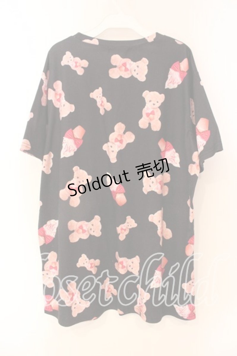 画像2: Princess Melody / ソフトくりぃむくまちゃんTシャツ  クロ O-25-12-22-091-EL-TO-OW-OS (2)