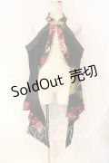 Qutie Frash / チャイナオフショル着物カーデ  ブラック×レッド O-25-12-22-098-QU-TO-OW-OS