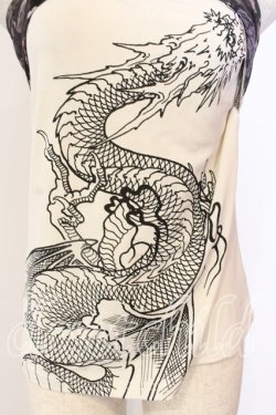 画像4: Qutie Frash / 和柄メッシュサラシトップス  ホワイト O-25-12-22-007-QU-TO-IG-OS