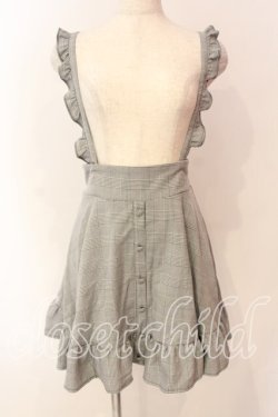 画像1: MA*RS / グレンチェックサス付きスカート  グレー O-25-12-22-013-EL-SK-OW-OS