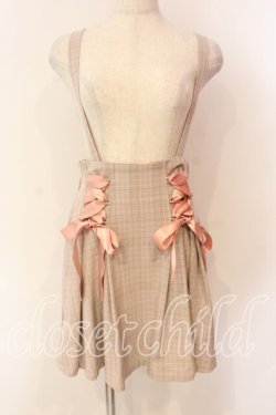 画像1: MA*RS / ダブルスピンドルチェックスカート  ピンク O-25-12-22-016-EL-SK-OW-OS