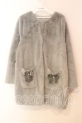 axes femme POETIQUE / フェイクファーロングコート  ライトグレー O-25-12-22-018-AX-CO-IG-ZT-C044