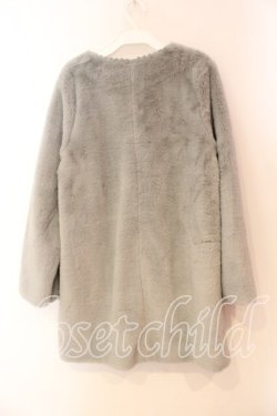 画像3: axes femme POETIQUE / フェイクファーロングコート  ライトグレー O-25-12-22-018-AX-CO-IG-OS