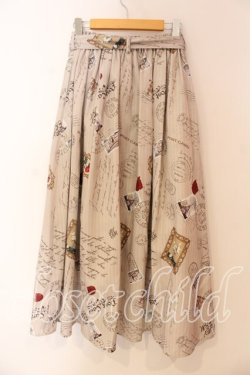 画像3: axes femme / ボン・ヴォヤージュ柄スカート  ベージュ O-25-12-22-019-AX-SK-IG-OS