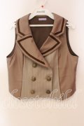 axes femme kawaii / 切替えベスト  ブラウン O-25-12-22-020-AX-TO-IG-OS