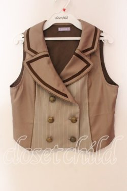 画像1: axes femme kawaii / 切替えベスト  ブラウン O-25-12-22-020-AX-TO-IG-OS