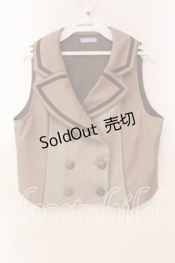 画像1: axes femme Kawaii / 切替えベスト  ブラウン O-25-12-22-020-AX-TO-IG-ZT506