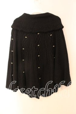 画像3: axes femme / オフタートルニットポンチョ Ｍ クロ O-25-12-22-023-AX-TO-IG-OS