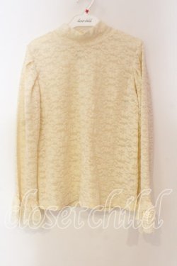 画像1: axes femme / レースフレア袖起毛レースプルオーバー Ｆ クリーム O-25-12-22-025-AX-TO-IG-OS