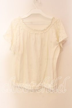 画像2: axes femme / レース使い編み上げプルオーバー M キナリ O-25-12-22-029-AX-TO-OW-OS